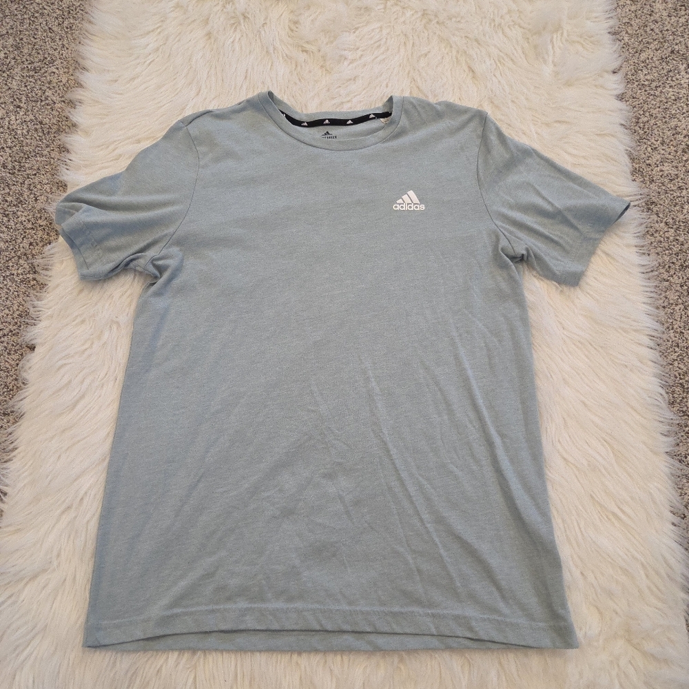 Adidas Men's Sky Blue Short Sleeve Tee